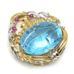 トパーズブローチ トパーズ114.98ct・R0.83ct・D0.35ctのサムネイル