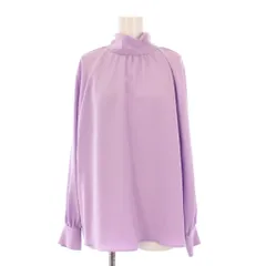 セオリーリュクス theory luxe 25SS シャツ ブラウス プルオーバー スタンドカラー 長袖 ワンカラー 無地 38 紫 パープル /BB