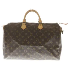 LOUIS VUITTON (ルイヴィトン) スピーディ40 モノグラム PVC レザー ハンドバッグ ボストンバッグ ブラウン レザー×PVC M41522 ゴールド金具