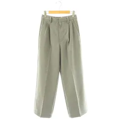 スピック&スパン Spick&Span 24AW ダブルクロスツータックパンツ ストレート ジッパーフライ 34 グレー /NR ■OS