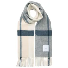 [matti totti] Ice × Gray カシミヤ マフラー カシミア マフラー 大判 厚手 レディース チェック柄 チェック ストール 100 女性 ロング リバーシブル カシミヤマフラー カシミアマフラー ギフト プレゼント B0011B-10 1