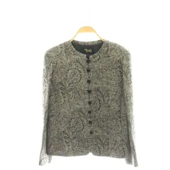 マダムジョコンダ MADAM JOCONDE ノーカラージャケット 総柄 M グレー /AT ■OS ■AXのサムネイル
