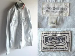 DENIM&SUPPLY RALPH LAUREN デニム&サプライ ラルフローレン 星条旗襟 ロゴワッペン ダンガリー ウエスタンシャツ XS