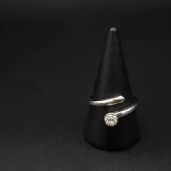 SWAROVSKI スワロフスキー リング 指輪 クリスタル シルバーカラー 大きめ 約19号 上品 シンプル エレガント ギフト プレゼント 贈り物