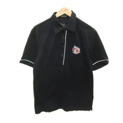 グリーンクラブ GREEN CLUBS ポロシャツ 半袖 4 LL 黒 ブラック Bugs Bunny バックスバニー ワッペン 刺繍 /SY38 ■GY61