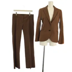セオリー Theory スーツ セットアップ 上下 テーラードジャケット パンツ ジップフライ 4 茶 /BM