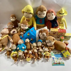 ★ おさるのジョージ グッズ 35点 まとめ商品 特大ぬいぐるみ ポストカード マスコット おもちゃ フィギュア など 現状品 3kg