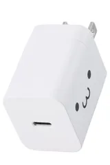 【特価セール】エレコム 充電器 Type-C 1ポート USB PD対応 20W PSE認証品 GaN採用 折りたたみ式プラグ しろちゃん MPA-ACCP6820WF