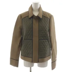 ビーシービージーマックスアズリア BCBGMAXAZRIA ステンカラージャケット キルティング切替 ジップアップ S カーキ OLK8B736 /RRのサムネイル