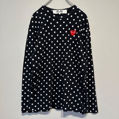 PLAY COMME des GARÇONS ドット柄 長袖 Tシャツ L ロンT ポルカドット