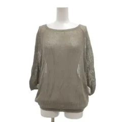 セオリーリュクス theory luxe ニット カットソー 38 ローゲージ 麻 リネン 七分袖 グレー /NU