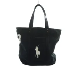 ポロ ラルフローレン POLO RALPH LAUREN トートバッグ ハンド ロゴ キャンバス ポニー刺繍 黒 ブラック ■GY11 /MQ
