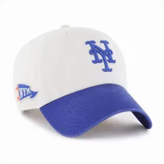 47 キャップ ニューヨーク・メッツ '47 CLEAN UP メンズ レディース 47BRAND MLB公式 METS GRAND STAND Bone(ベージュ系)x Royal(青系) 2トーン ブランド 【MB】