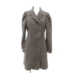 レディアゼル REDYAZEL 美品 パワショルダブルボタンミニワンピース チェック柄 ダブルブレスト パフスリーブ 長袖 S 紺 ネイビー /YJ ■GY59