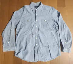 ポロ ラルフローレン シャンブレー デニム ツーポケット シャツ (XL)