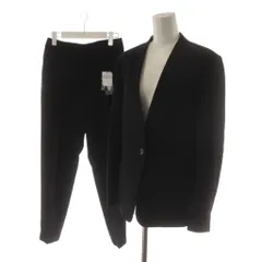 プラステ PLST トリアセブレンドカラーレスジャケット ストレートパンツ スーツ セットアップ スラックス M 黒 ブラック 12-5104000 12-5106005 /AN80