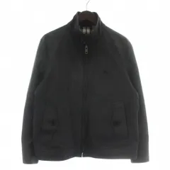 バーバリー ロンドン BURBERRY LONDON ジャケット ブルゾン アウター ハイネック ジップアップ 裏地ノバチェック ロゴ 刺繍 M 黒 ブラック /XZ ■GY18