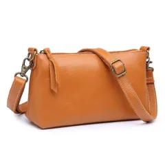 斜めがけ 本革バッグ レディース かわいい ショルダーバッグ牛革 軽い 小さめ ショルダーバッグ おしゃれ レザー 軽量 ポシェット Creator屋本舗 春夏 キャメル Ｇ01