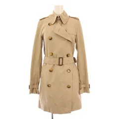 バーバリー ロンドン BURBERRY LONDON トレンチコート アウター ロング丈 ダブル ベルト ノバチェック UK6 ベージュ /BB