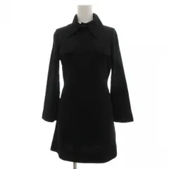 エポカ EPOCA ワンピース 40 ニット 長袖 ひざ丈 黒 ブラック /AE ■GY61