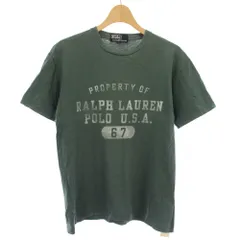 ポロ ラルフローレン POLO RALPH LAUREN Tシャツ 150 緑 グリーン ロゴプリント クルーネック 半袖 /TK ■GY60