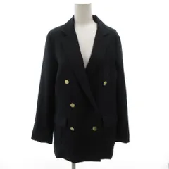 ナノユニバース nano universe テーラードジャケット 紺ブレ ダブルブレスト ひざ丈 金ボタン F ネイビー /FF ■GY19