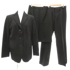 コムサデモード COMME CA DU MODE スリーピース スーツ ウール ジャケット 15 パンツ 13 スカート 13 黒 ブラック /RG ■GY59