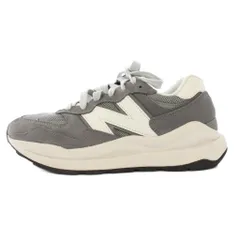 ニューバランス NEW BALANCE 57/40 ローカットスニーカー シューズ 厚底 スエード メッシュ 切替 ロゴ US9.5 27.5cm グレー  白 ホワイト M5740VPB /BB
