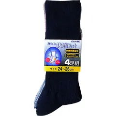 グンゼ　足もと快適フィット４足組ソックス２７アソート
