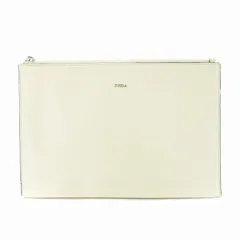 フルラ FURLA セカンドバッグ クラッチバッグ スクエア型 レザー ロゴ 花柄 鞄 グレー /MM ■GY17 ■OF