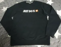 ナイキ Just Do It ボックスロゴ 起毛 スウェット ブラック (S)
