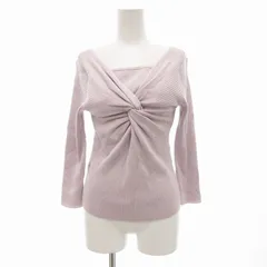 アプワイザーリッシェ Apuweiser-riche リブニット セーター 長袖 結びデザイン 2 ピンク /JS