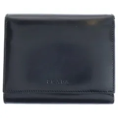 PRADA (プラダ) 三つ折り財布 ブラック レザー 1M0176