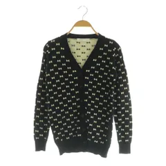 フランシュリッペ franche lippee リボン柄 ニット カーディガン 長袖 M ブラック /MY ■OS