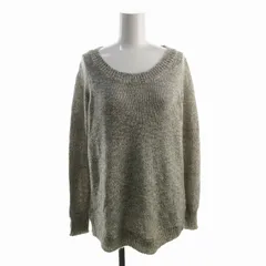 ミッシェルクラン MICHEL KLEIN ニット セーター Uネック 38 M ライトグレー /KJ ■MG