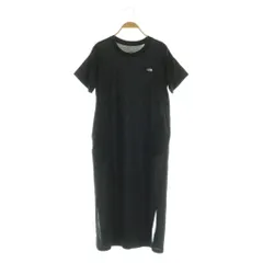 ザノースフェイス THE NORTH FACE カットソーワンピース 半袖 ロング スリット L ブラック NTW31936 /MY ■OS