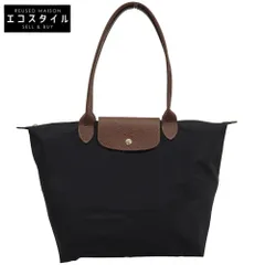Longchamp ロンシャン 美品 ル プリアージュ オリジナル L リサイクルキャンバス ショルダーバッグ レディース ブラック L1899089001