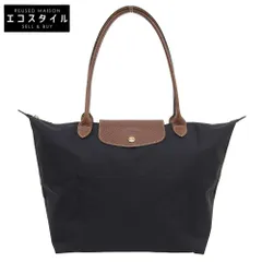 Longchamp ロンシャン ル プリアージュ トートバッグ ワンショルダー レディース ブラック×ブラウン