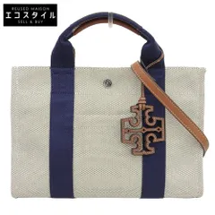 Tory Burch トリーバーチ 美品 キャンバス スモール トートバッグ ハンドバッグ レディース ベージュ