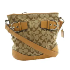 コーチ COACH シグネチャー ショルダーバッグ キャンバス レザー ベージュ F03574 /MI ■OS