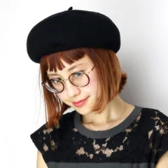 ベレー帽 春夏 レディース 帽子 メンズ ベレー チョボ付 サマーニット 夏らしい シンプルサマーベレー ブラック 【MB】