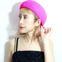 ニットベレー帽 レディース ベレー帽 春夏用 ぼこぼこベレー サーモニット 涼しい帽子 かわいい メール便 通販 女性 マゼンダ 【MB】