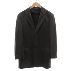 極美品 23AW ロエベ サテン ジャケット ブレザー コート 44 アナグラム LOEWE（ロエベ） 23AW Trapeze coat in denim Raw Denim アナグラム