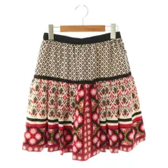 ドーリーガールバイアナスイ DOLLY GIRL by ANNA SUI スカート フレア ミニ 花柄 切替 レース 1 白 赤 黒 /NR ■OS