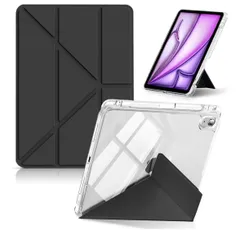 コンパチブル iPad Air 11インチ M3/M2 2025/2024 ケース/iPad Air 10.9インチ 第5世代/第4世代 ケース 横置＆縦置 スタンド機能 超スリム Y折り 軽量 衝撃保護 折りたたみ ペンシル収納