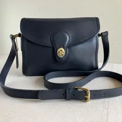 Vintage Coach Devon Bag Bark Navy Leather Shoulder Bag USA