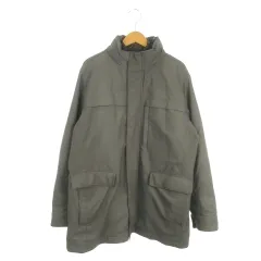 ユニクロ UNIQLO コート XL グレー ダウンライナー付き スタンドカラー フード収納 /MN12 ■GY58