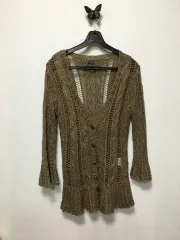 ポロ ラルフ ローレン レディース 麻100％ ニット カーディガン