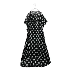 JUNYA WATANABE COMME des GARCONS(ジュンヤワタナベコムデギャルソン) 22SS 裾チェーン ドット シアー レイヤード ノースリーブ ワンピース JI-O044 XS ブラック×ホワイト