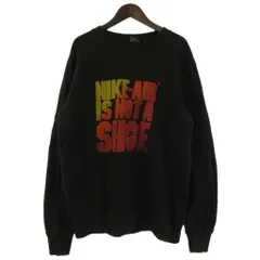 ナイキ NIKE スウェット トレーナー 長袖 プルオーバー クルーネック 裏毛 プリント コットン 黒 ブラック M